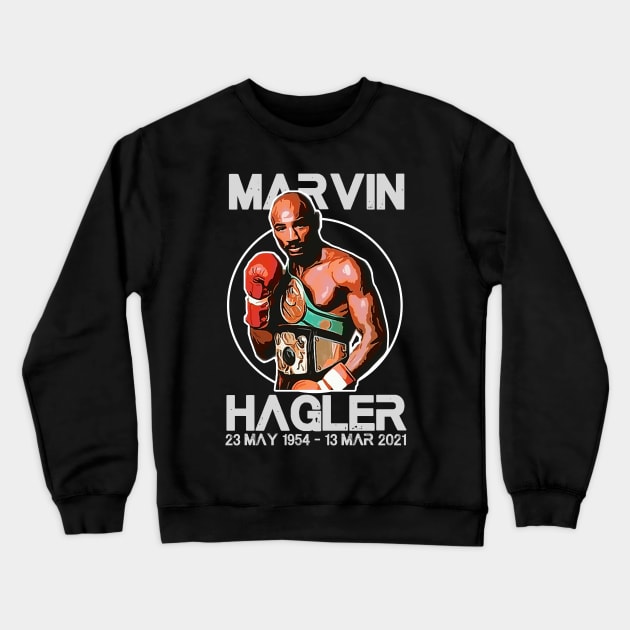 Marvin Hagler Legend Crewneck Sweatshirt by KyleCreated